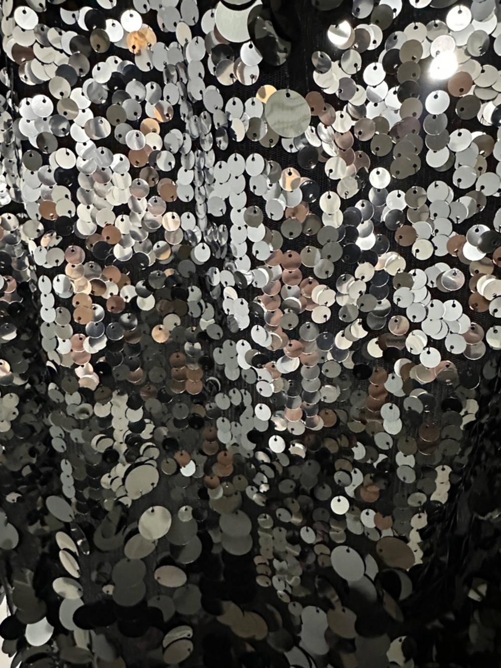 Anthropologie Black and Silver Sequin Pencil Skirt - Picture 6 of 9